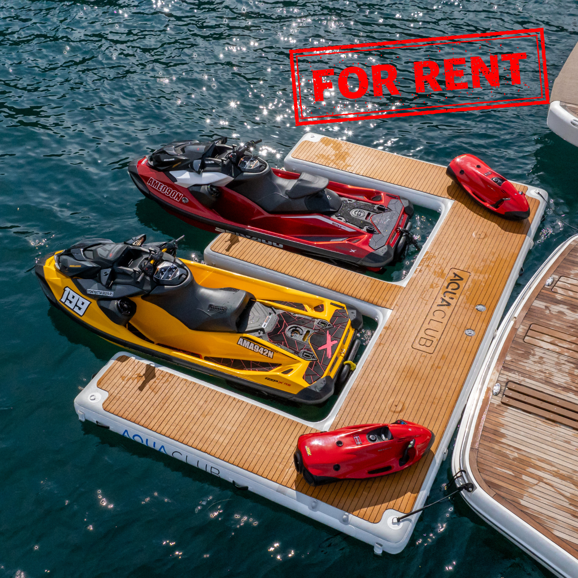 INFLATABLE JET SKI DOCK (Double) - FOR HIRE – AquaClub