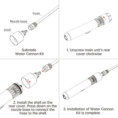 Subnado Water Cannon Kit in action