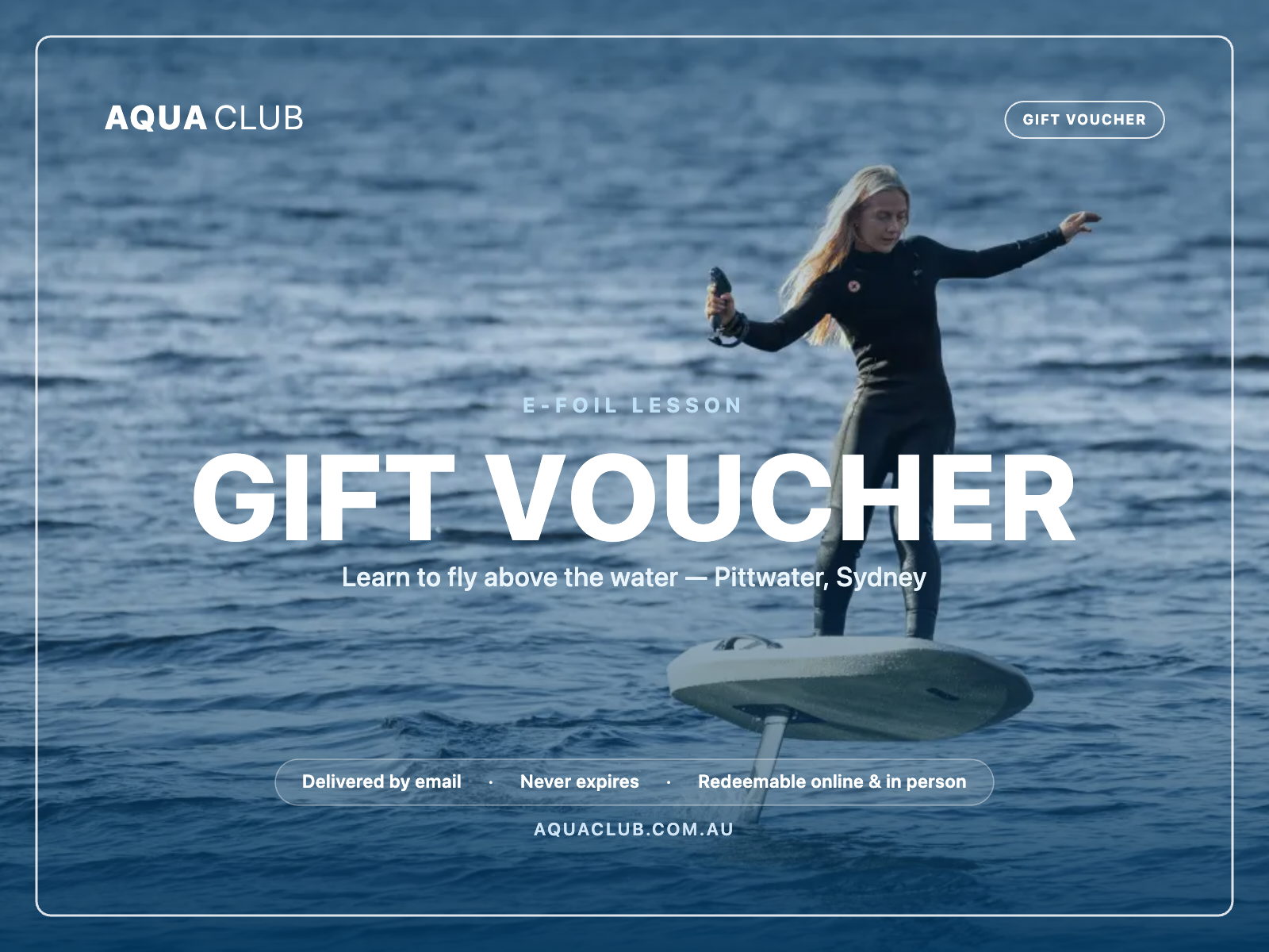 Aqua Club E-Foil Lesson gift voucher