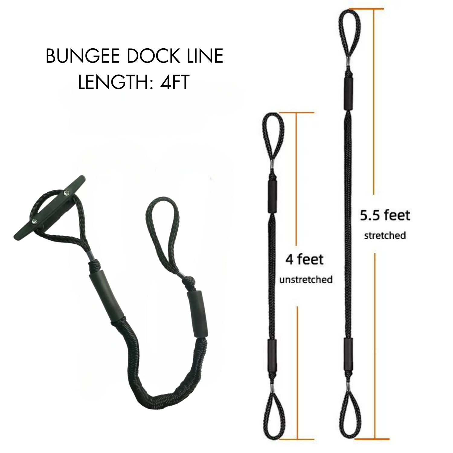 Bungee Dock Line (No Clips)